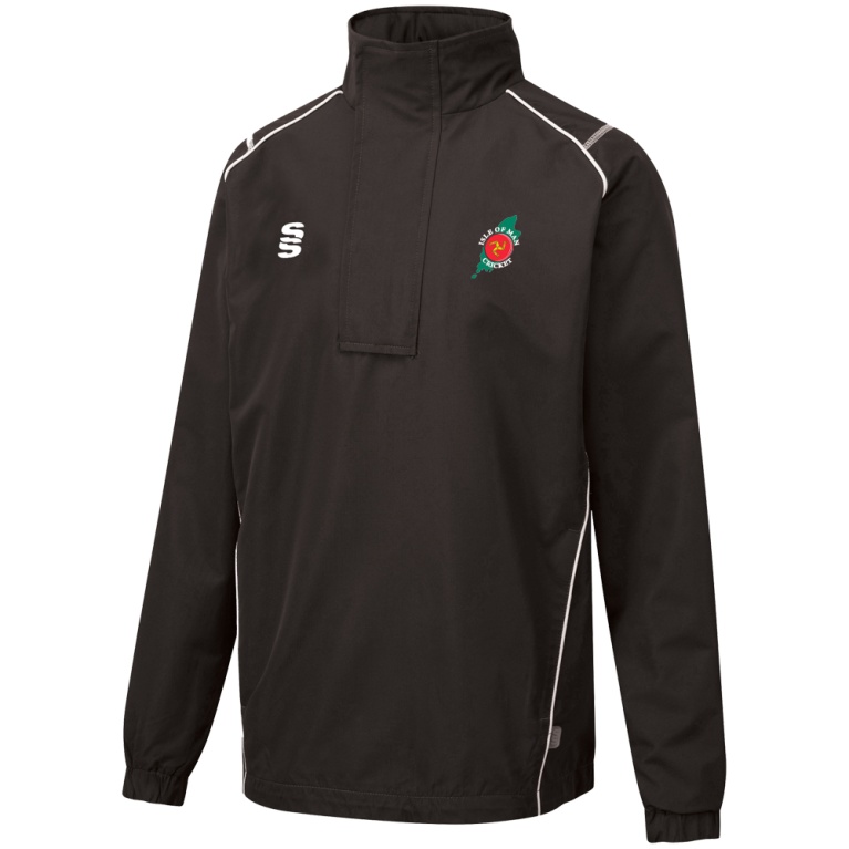 ISLE OF MAN CA Dual Curve 1/4 Zip Rain Jacket : Black