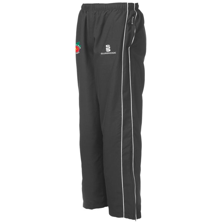 ISLE OF MAN CA Classic Tracksuit Pant With Thigh Length Zip Black Mens