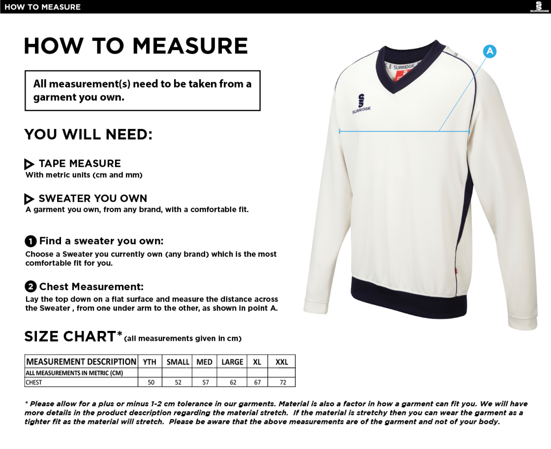 ISLE OF MAN CA - LONG SLEEVE SWEATER - Size Guide