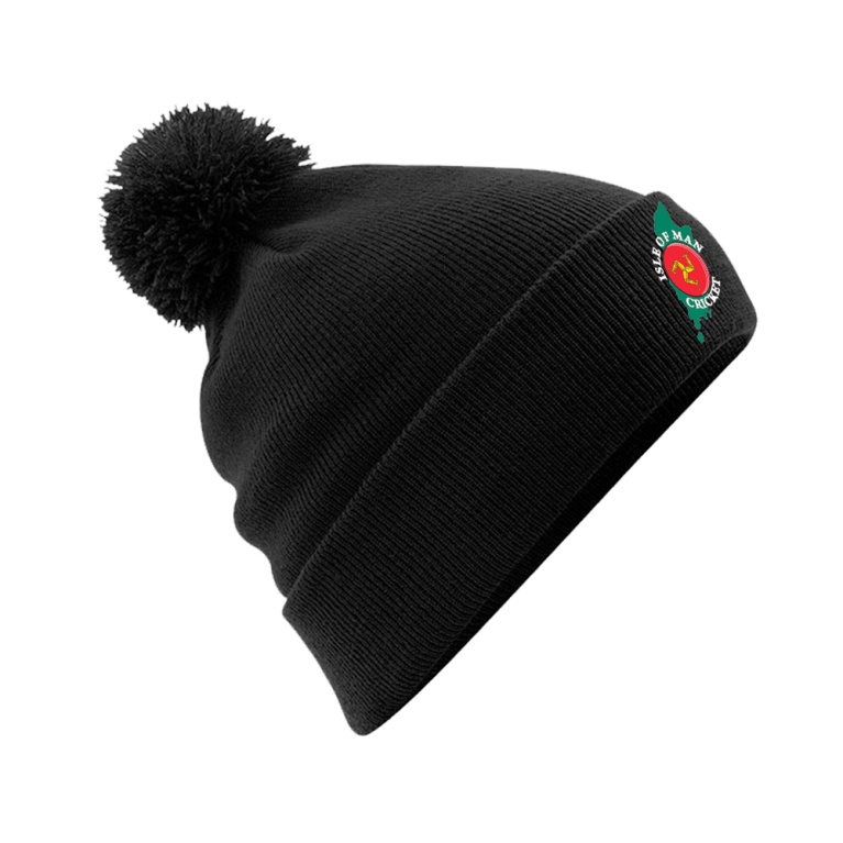 ISLE OF MAN CA Original Pom Pom Beanie : Black