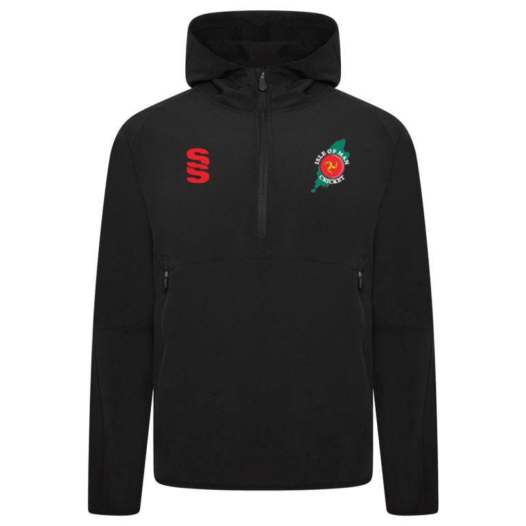 ISLE OF MAN CA Dual Elite 1/4 Zip Hoody / Rain Jacket : Black