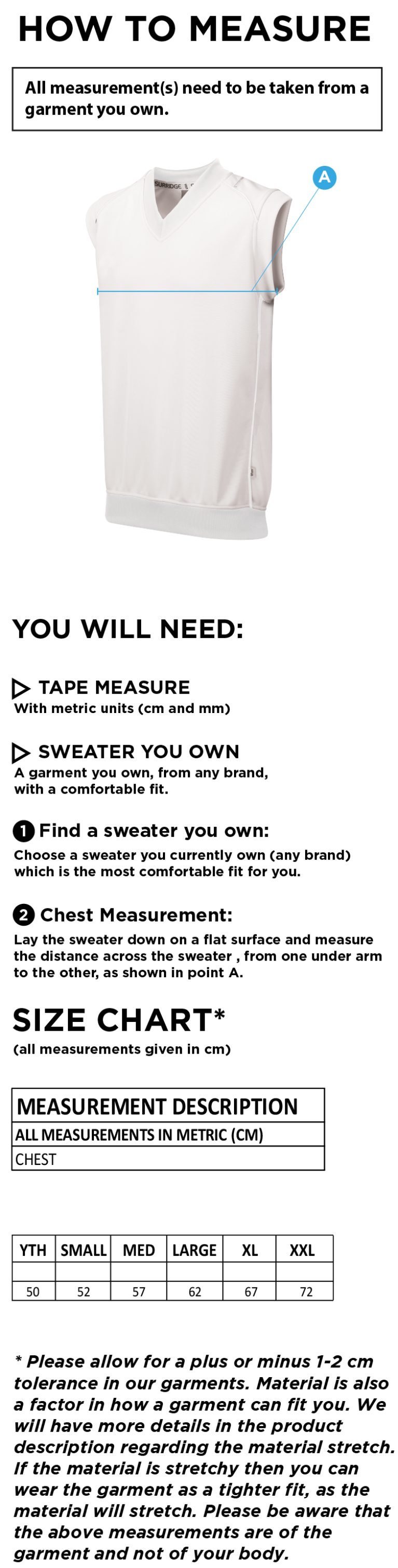 ISLE OF MAN CA - SLEEVELESS SWEATER - Size Guide
