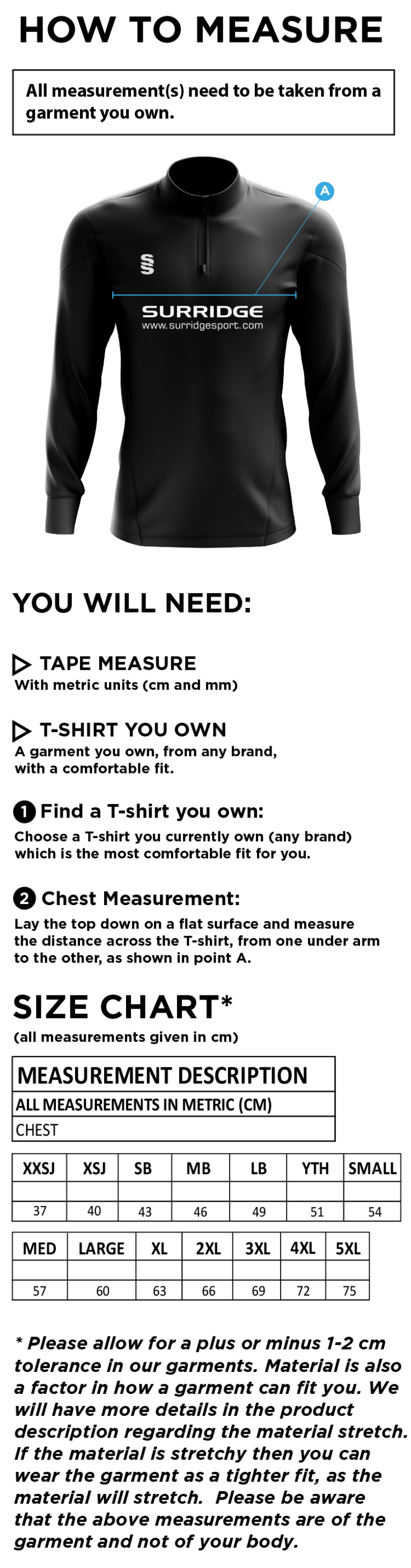 ISLE OF MAN CA - BLADE PERFORMANCE TOP - Size Guide