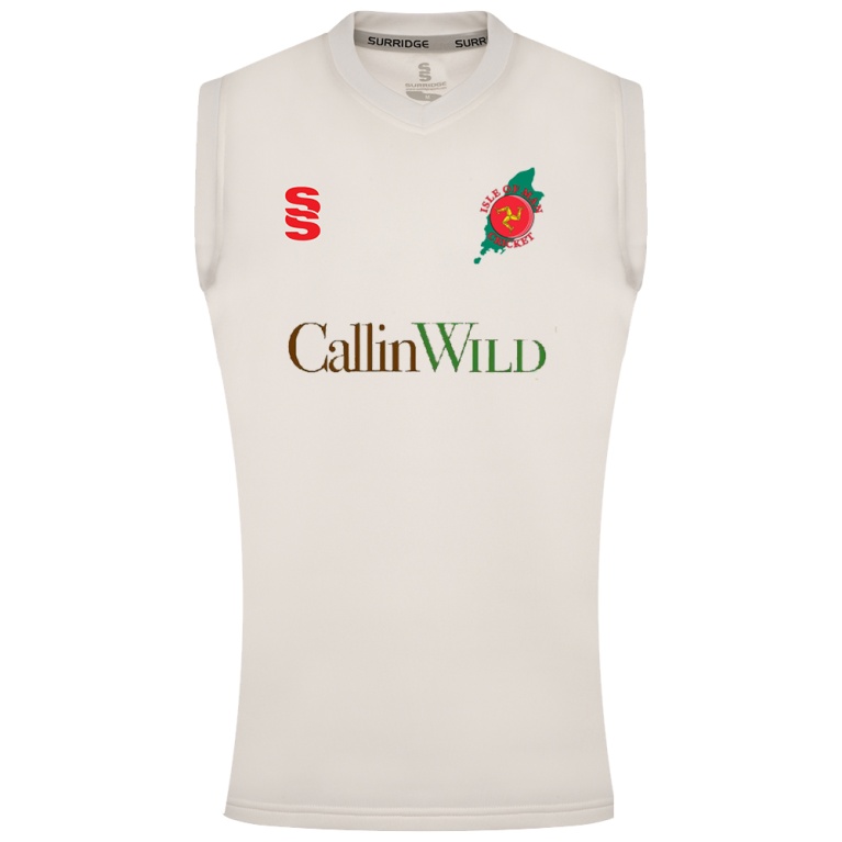 ISLE OF MAN CA BLAST SLEEVELESS WOMENS SWEATER-Ivory