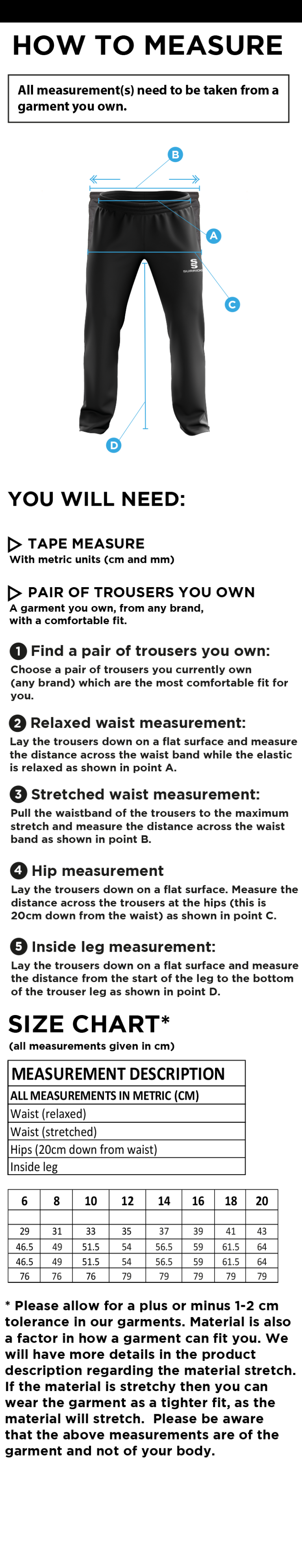 ISLE OF MAN CA Classic Tracksuit Pant With Thigh Length Zip Black Female - Size Guide