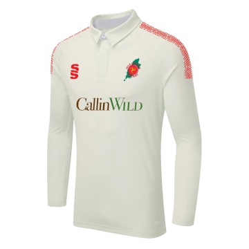 ISLE OF MAN CA DUAL LONG SLEEVE CRICKET SHIRT (WOMENS)-Ivory